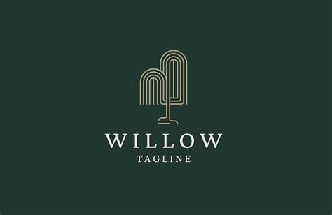 Premium Vector | Willow tree logo icon design template flat vector