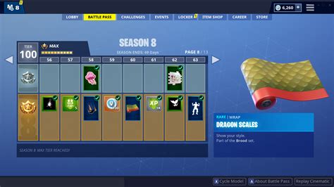 Fortnite Season 8 - All Battle Pass Tiers and Rewards | Fortnite News