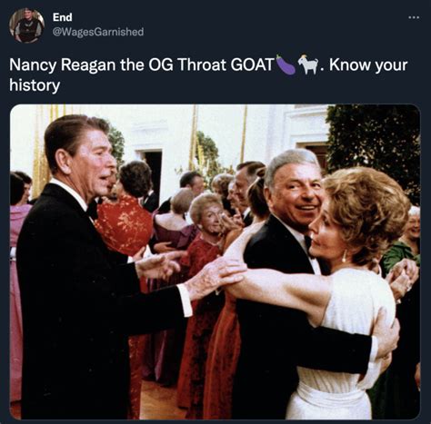 Nancy Reagan Throat Goat | Nancy Reagan Throat Goat | Know Your Meme