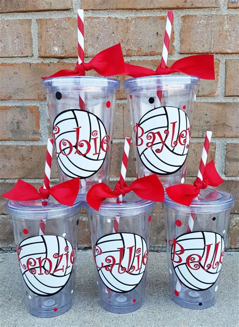 Personalized Acrylic Volleyball Team Tumbler / Cup | Volleyball crafts, Volleyball team gifts ...