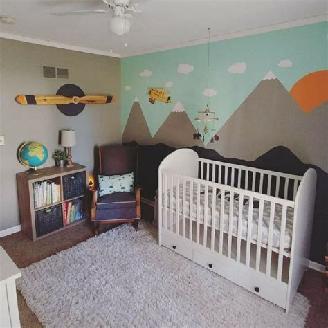 Adventure themed baby nursery! | Toddler bed, Baby nursery, Bed