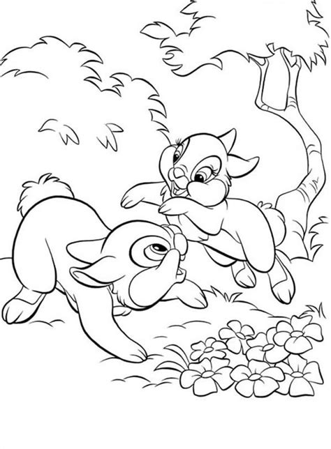 Bambi And Thumper Coloring Pages at GetDrawings | Free download