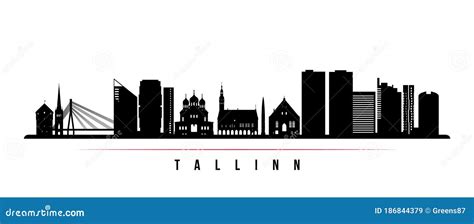 Tallinn Skyline And Landmarks Silhouette Vector Illustration ...