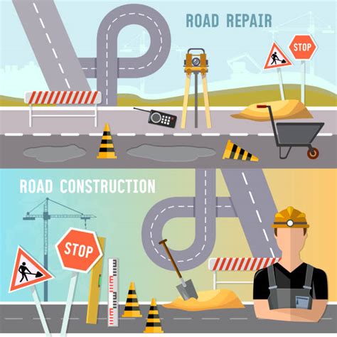 Royalty Free Road Construction Clip Art, Vector Images & Illustrations ...