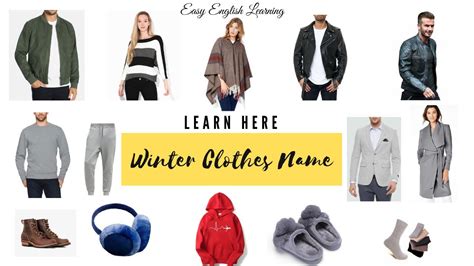 Winter Clothes || Winter Clothes vocabulary || Winter clothes name ...