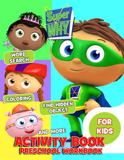 Super Why Activity Book Preschool Workbook For Kids: A Interesting ...