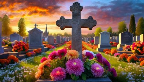 Cemetery, All Souls Day, Chrysanthemums Free Stock Photo - Public Domain Pictures