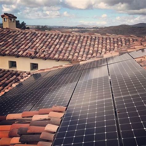 Spanish Tile Roof With Solar Installation