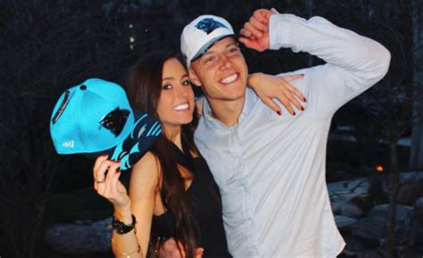 Look: Christian McCaffrey's beautiful brunette girlfriend helps him run over defenses - The ...