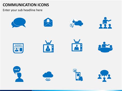 Communication Icons for PowerPoint and Google Slides - PPT Slides