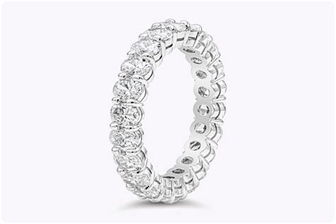 3.18 Oval Cut Diamonds Eternity Wedding Band | Roman Malakov