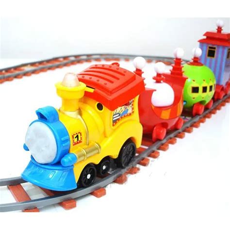 1 set Train Toys Electric Rail Train Mini Electric Train Set Track Toy ...