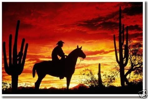 $8.95 - Sunset Cowboy - Desert Horse Animal Print Poster #ebay # ...