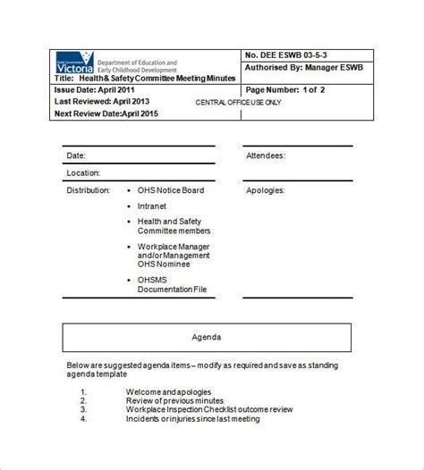 11+ Committee Meeting Minutes Templates - DOC, PDF