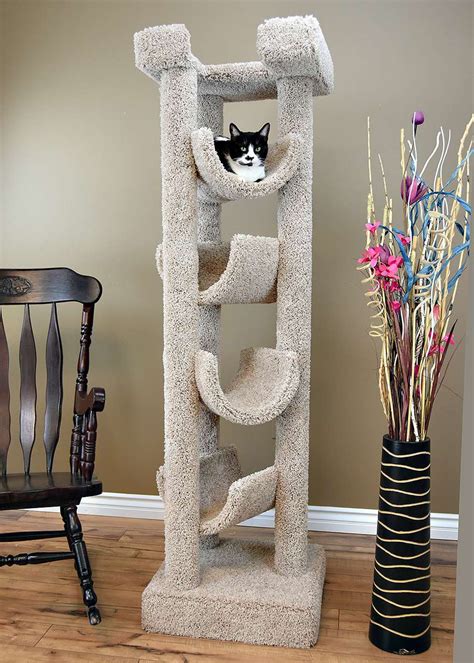 New Cat Condos - Premier Solid Wood 6-foot Skyscraper Cat Tree