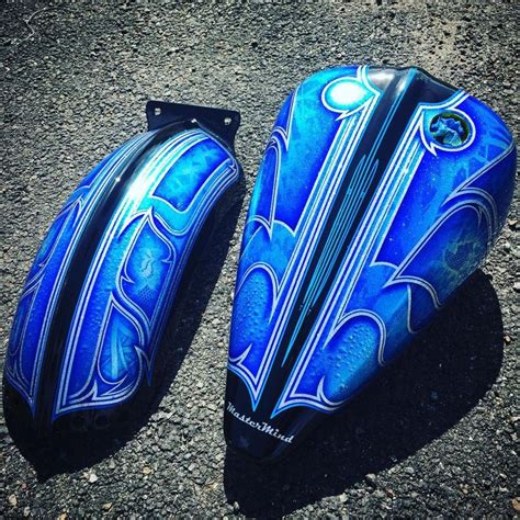 Czar Tank Custom Paint Blue Kandy | Custom motorcycle paint jobs, Custom paint jobs, Custom paint