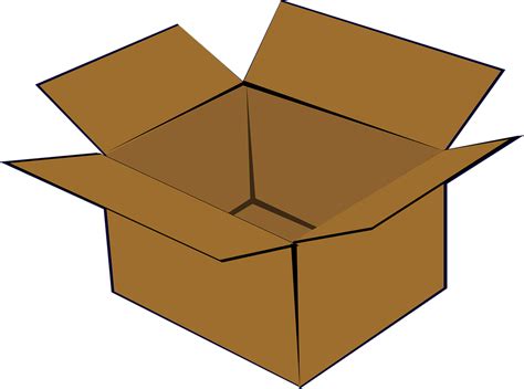 Cardboard Box Open · Free vector graphic on Pixabay