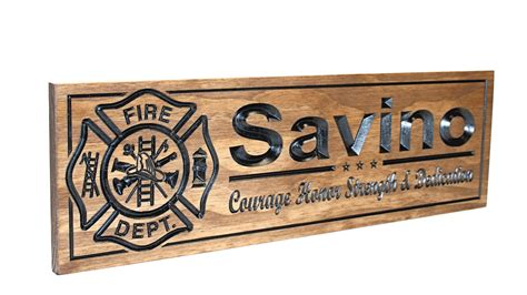 Firefighter memorial plaques, firefighter retirement gift, wooden ...