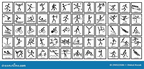 Olympic Sport. Set of Sports Icons Stock Vector - Illustration of ...