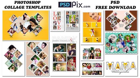 Photo Collage Templates PSD Free Download - PsdPix.Com - PSDPIX.COM