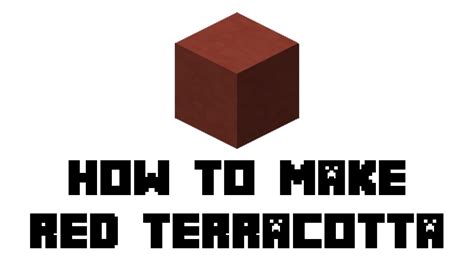 Minecraft Survival: How to Make Red Terracotta - YouTube