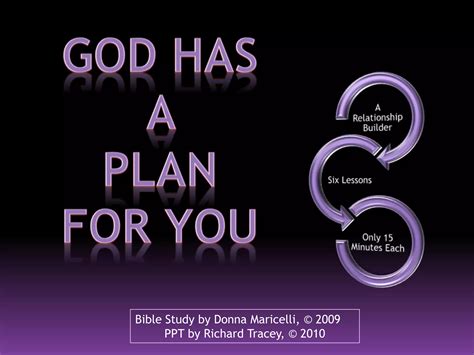 God Has A Plan For You - Lesson 2 | PPT