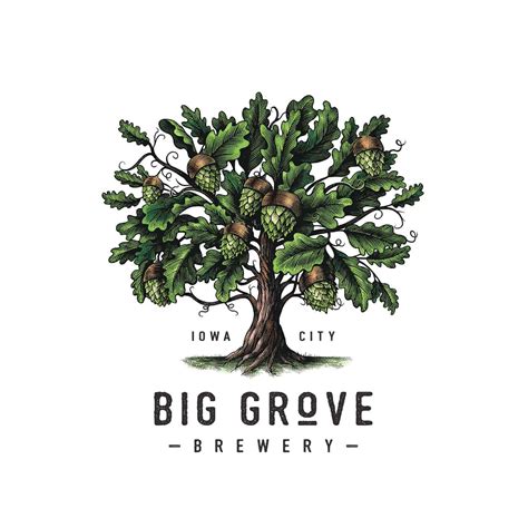 Big Grove Brewery Logomark Illustrated by Steven Noble - Design Ideas