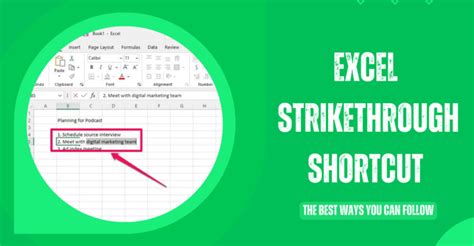 Excel Strikethrough Shortcut – The Best Ways You can Follow - Earn & Excel