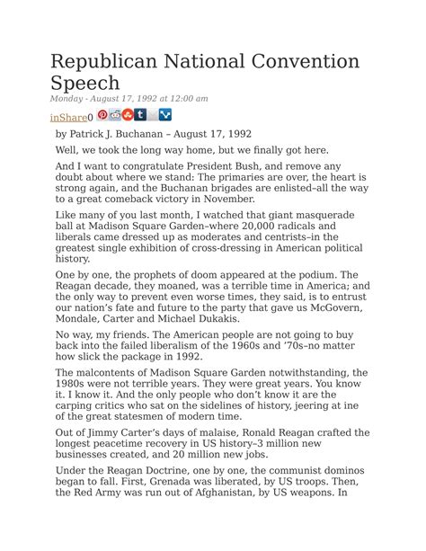 Buchanan-Culture War speech, 1992 - Republican National Convention ...