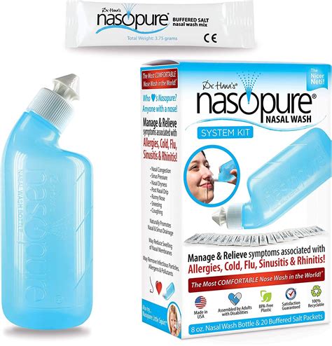 Dr. Hana’s Nasopure the “Nicer Neti Pot” | System Kit | 8 Ounce Bottle ...