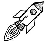 Hunter's knife black and white vector outline image | Free SVG