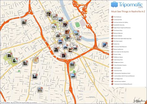 Map Of Downtown Nashville With Hotels And Attractions - map : Resume Examples #djVadbQYJk