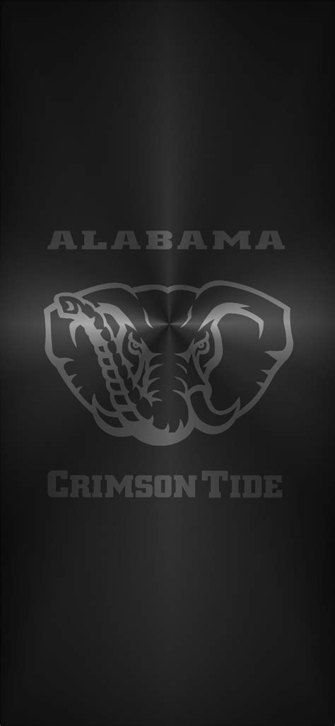 Alabama Crimson Tide Football logo Metal iPhone X Wallpapers Free Download