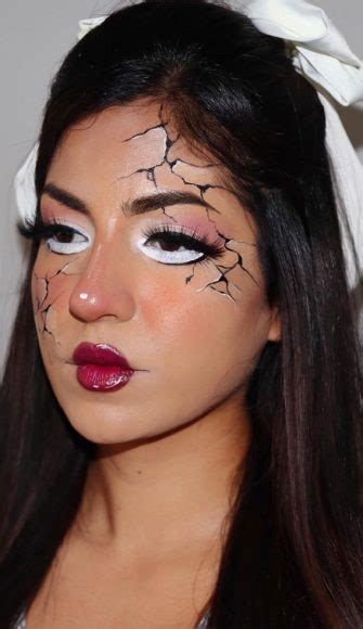 40+ Spooky Halloween Makeup Transformation Ideas : Cracked Doll