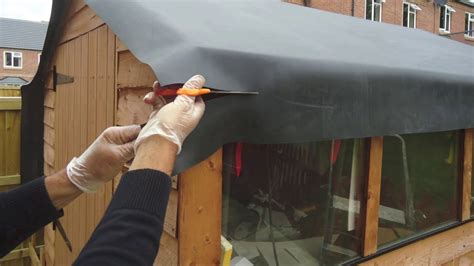 How to Waterproof your Shed Roof with EPDM - YouTube