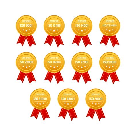 Premium Vector | Set of ISO Certification stamp and labels ISO ...