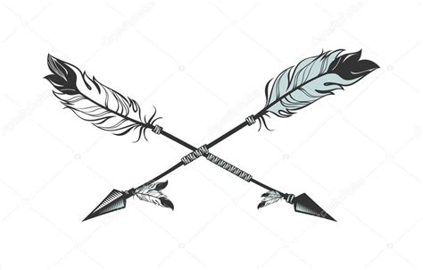 Arrows with feathers Stock Vector Image by ©marrishuannna #92290808