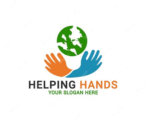 Premium Vector | Hands around the world logo Human hands holding globe ...