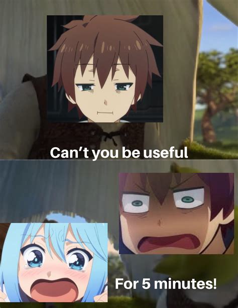 Kazuma and Aqua relationship summarized : r/Animemes