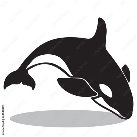 Killer whale Silhouette, cute Killer whale Vector Silhouette, Cute ...