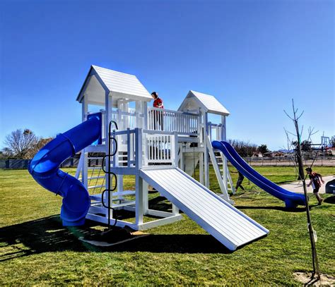 The Fortress - Backyard Swing Set - Ruffhouse Vinyl Play Systems