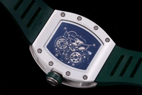 Richard Mille Replica RM 055 Green Strap White Ceramic Bezel - Richard ...