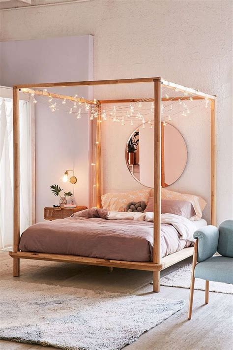 Amazing Canopy Bed With Lights Decor Ideas 58 | Cama com dossel, Camas ...