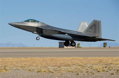 DVIDS - Images - F-22 Raptors take off [Image 1 of 2]