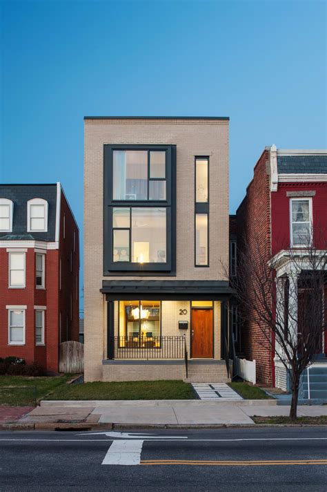 Josh McCullar Architects · Modern Row House | Row house design, Facade house, Townhouse exterior