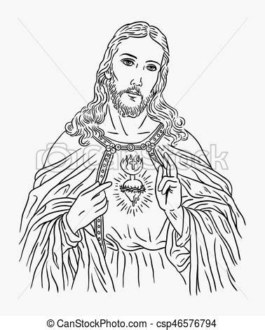 Jesus Outline Drawing at PaintingValley.com | Explore collection of ...