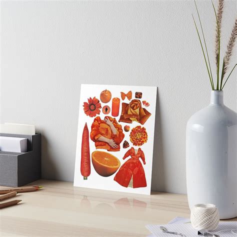 "Orange Collage Kit " Art Board Print for Sale by immixrl | Redbubble