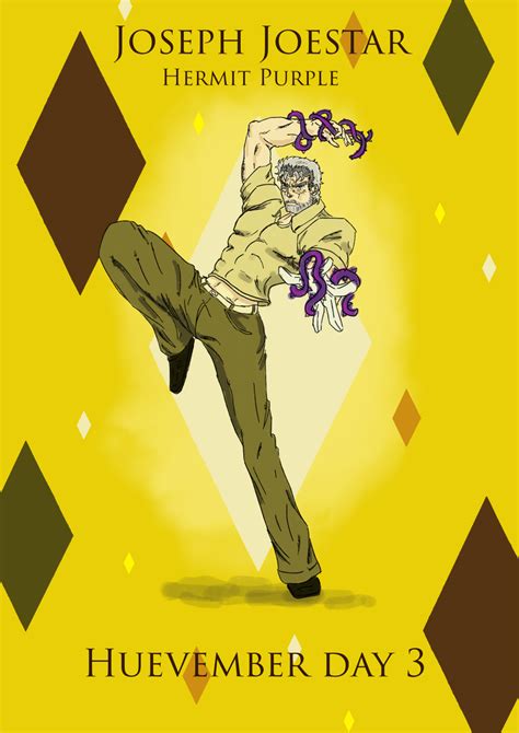 huevember 03 Joseph Joestar Hermit Purple by LadyPuddington on DeviantArt