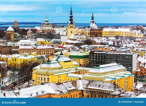 Winter Scenery of Tallinn, Estonia Stock Image - Image of outdoor ...