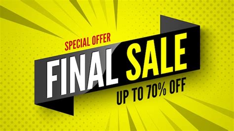 Premium Vector | Special offer final sale banner, up to 70% off.